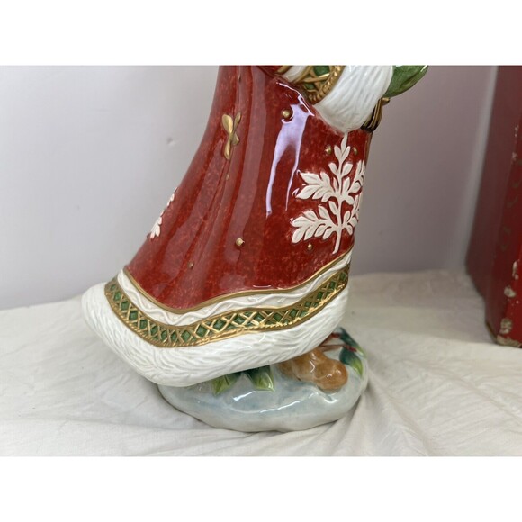 Fitz And Floyd Solstice Santa Handcrafted Christmas Teapot 12” 2005 New Open Box - Picture 10 of 16